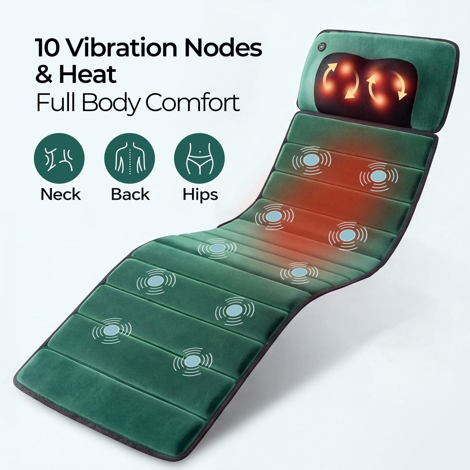 Mat with Heat,Shiatsu Kneading Neck r, Full Body for Neck and Back,Gifts - Image 6