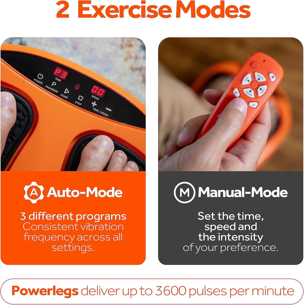 Electric Foot Massager Machine with Remote Control, Adjustable Speed, Vibration - Calf Massager - Feet Massager (Orange) - Image 6