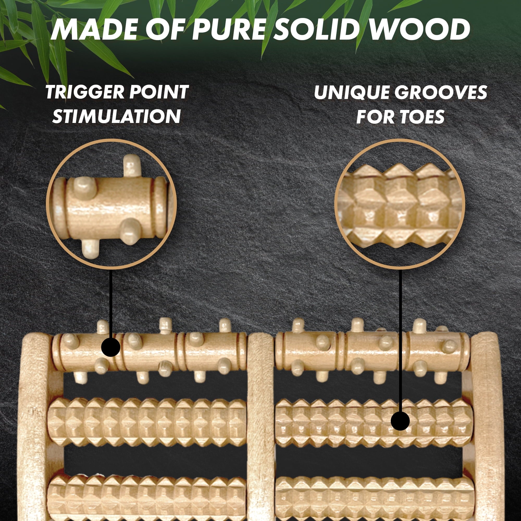 Massager for Plantar Fasciitis Relief Wooden Massage - Image 5