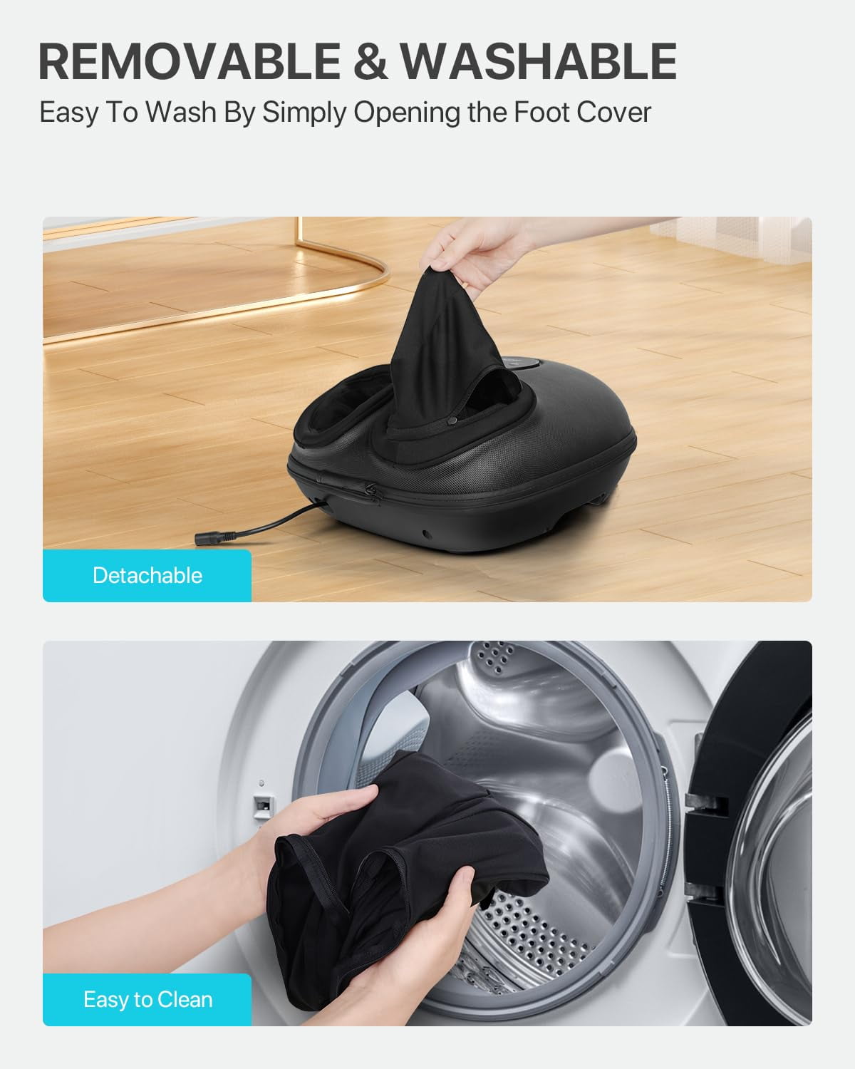 Machine with Heat, Air Compression, Deep Kneading Shiatsu for Tired Blood Circulation, up to Size 12, Relax for Home ... - Image 2
