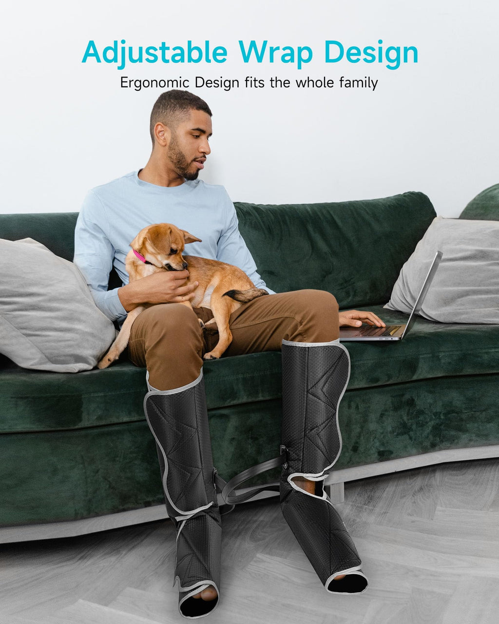 Boots Massager for Circulation and Pain Relief, Air Foot and Calf Massager with Heat - Image 5