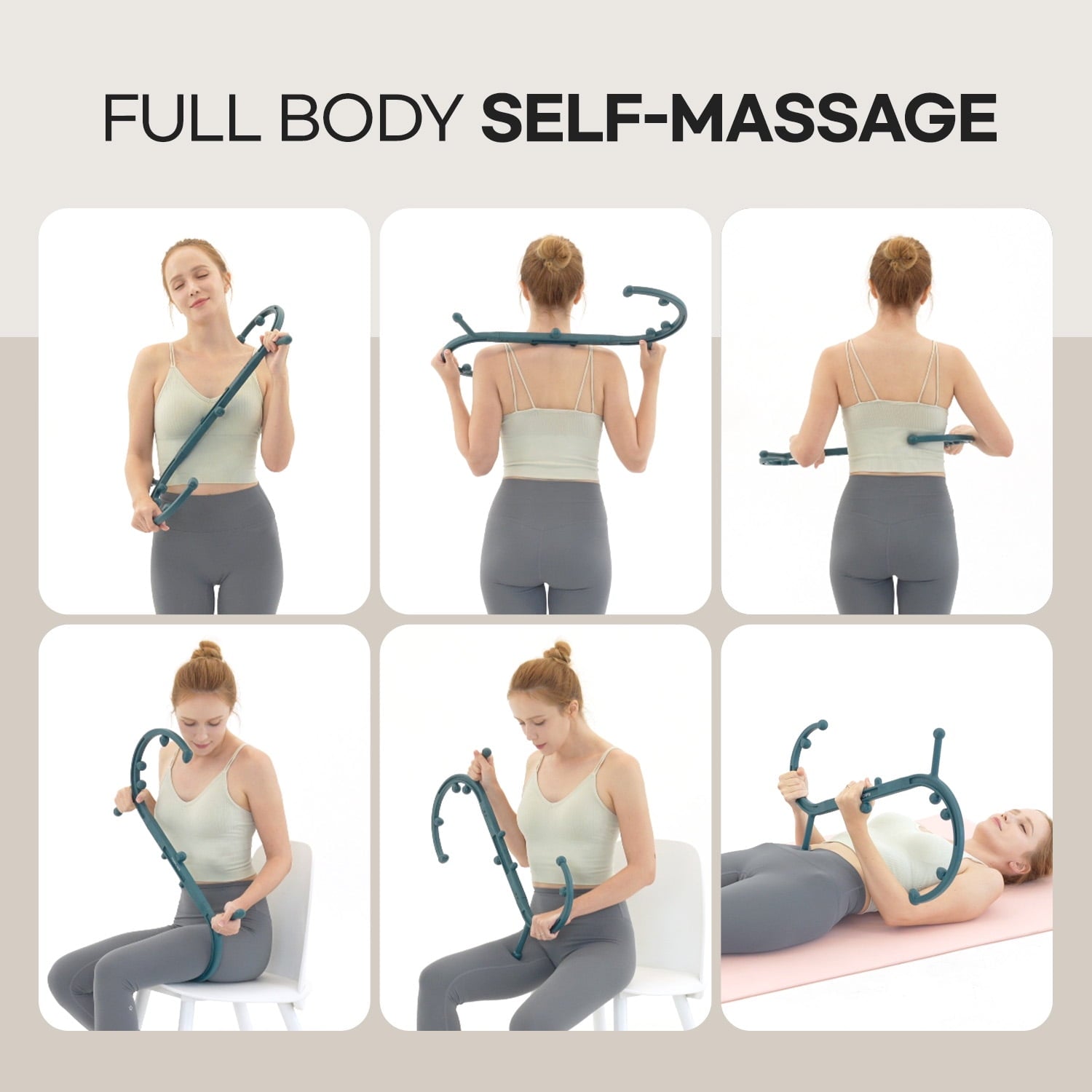 Stick, Trigger Point Cane, Body Deep Tissue, Handheld Back, Neck, Shoulder, Leg and Feet, Muscle Release Tool Self Ho... - Image 5