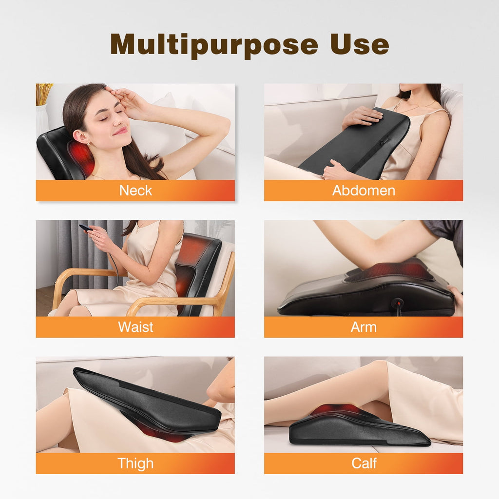 with Heat, s for Neck and , 3D Kneading Massage Pillow for Shoulder, Leg Muscle Pain Relief, Gifts for Mom Dad - Image 6
