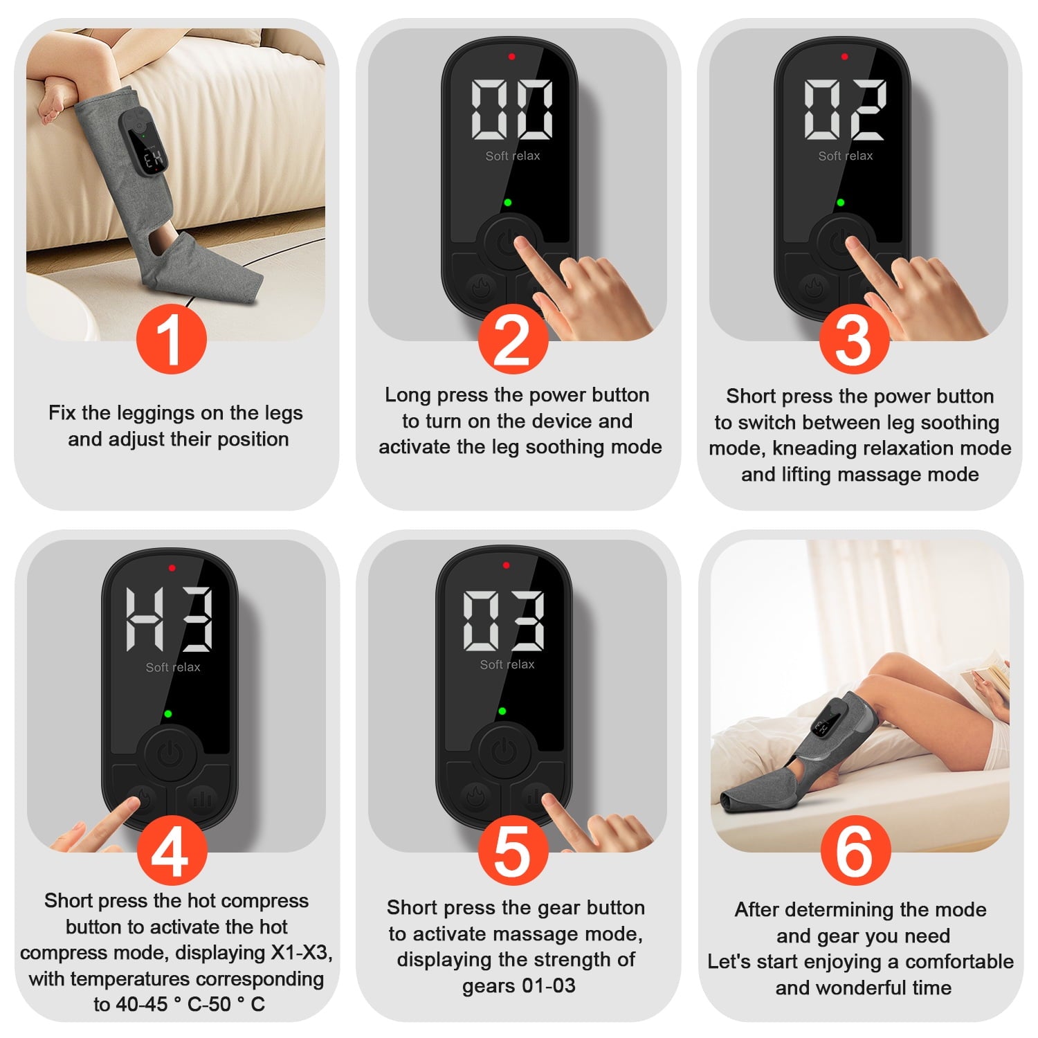 Boots for Circulation, Foot & Calf with Heat, 3 Modes for Pain Relief - Image 2