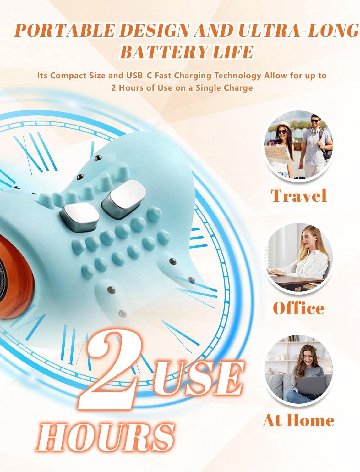 4 In1 , with Heat & Comfortable Stretching, Adjustable Intensity for Neck & Shoulder Relaxation at Home,Office,Travel - Image 4