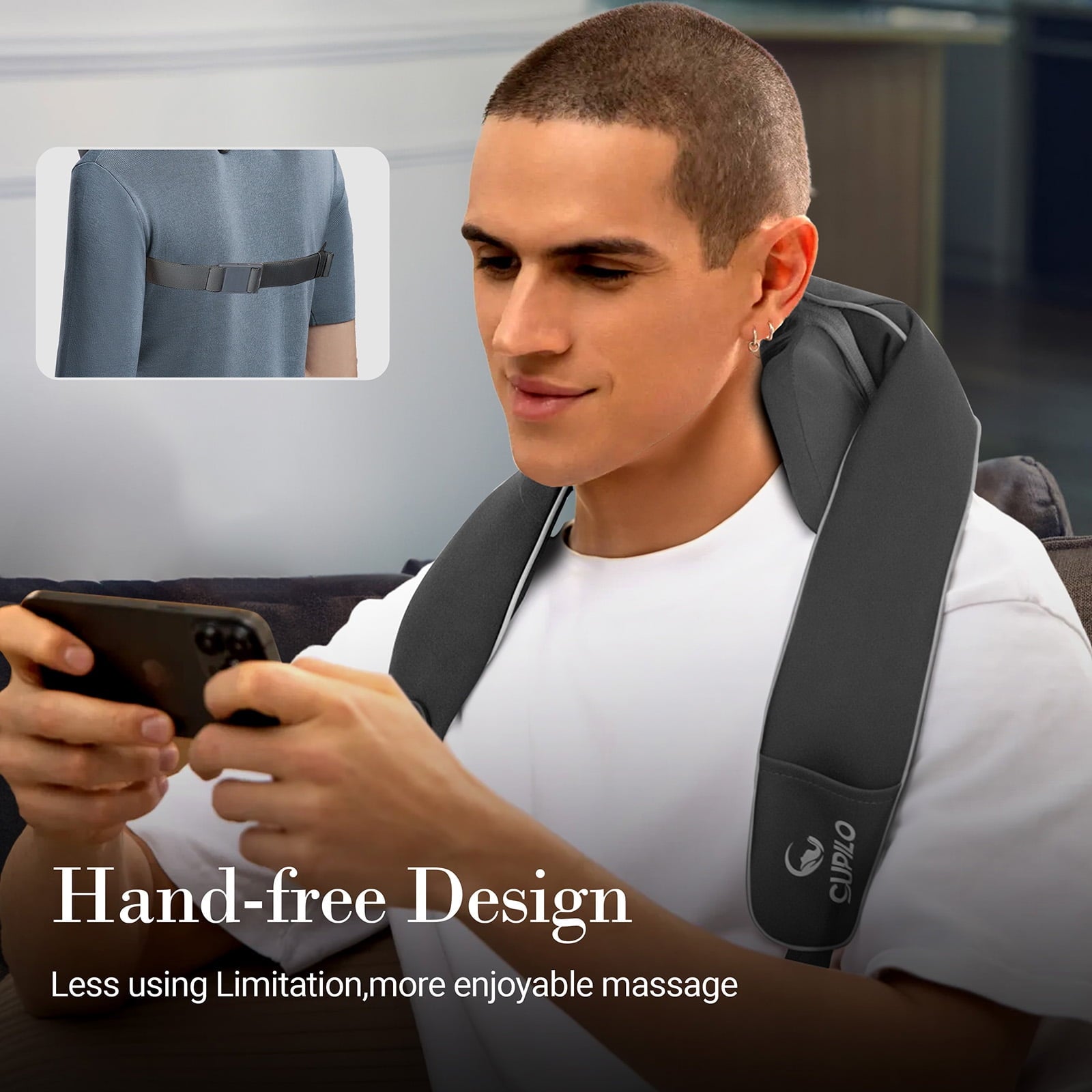and Back Massager with Heat & Remote Control, 6D Cordless Electric Deep Tissue Kneading Massage Pillow for Shoulder L... - Image 6