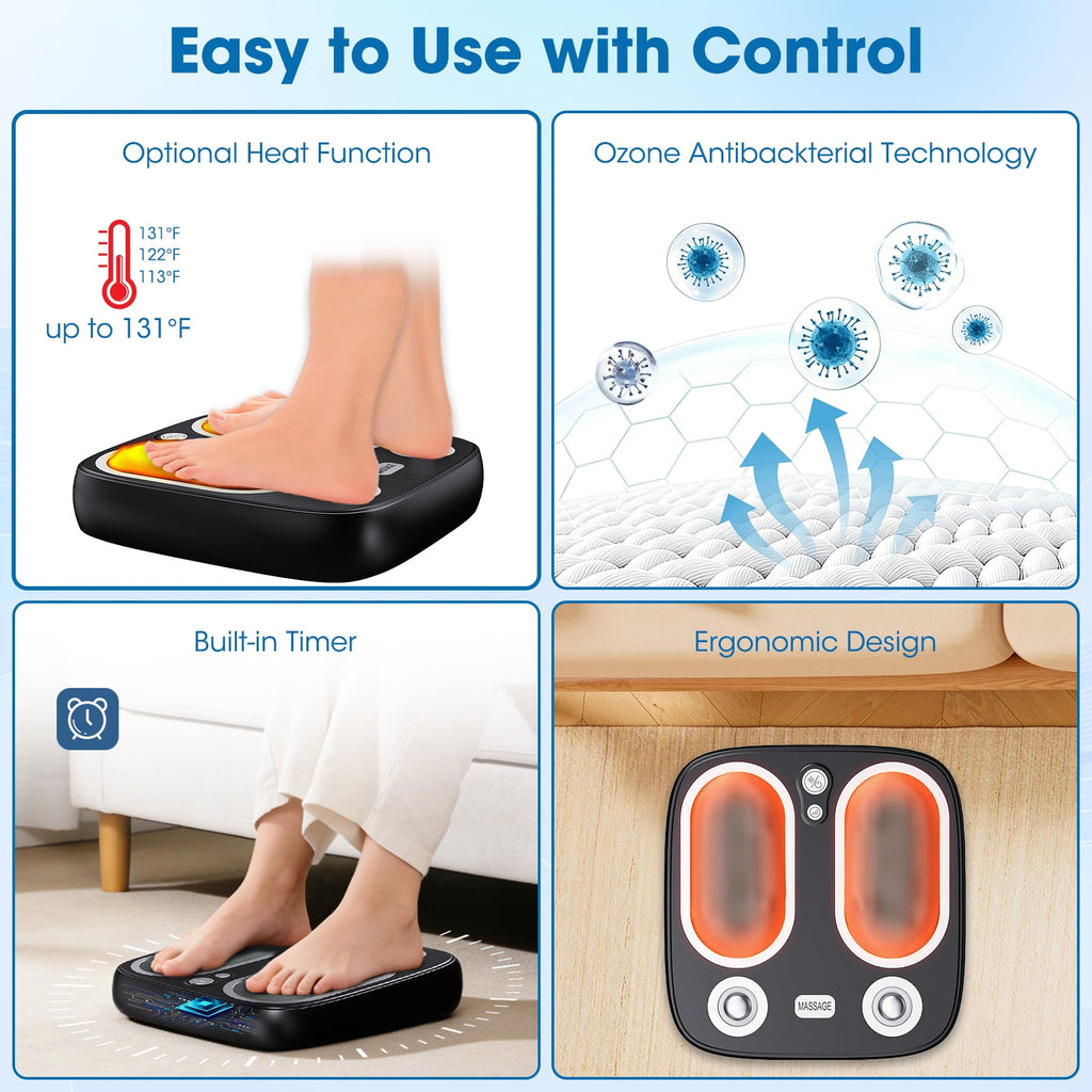 with Heat, Shiatsu Deep Kneading , Compression, 3 Massage Modes, Auto-Off Timers, Gifts for Women Men - Image 4