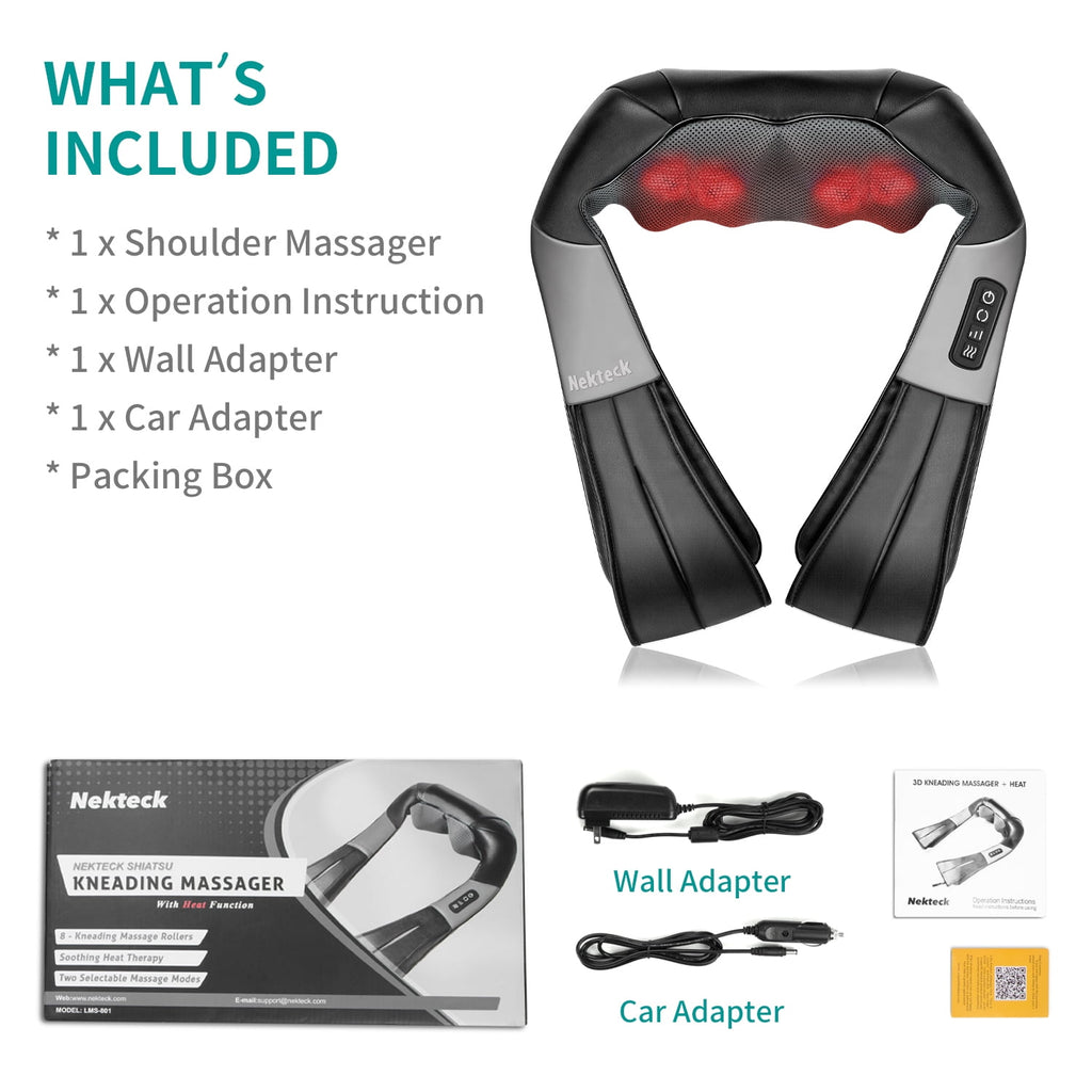 and Back Massager with Soothing Heat, Electric Deep Tissue 3D Kneading Massage Pillow for Shoulder, Leg, Body Muscle ... - Image 6
