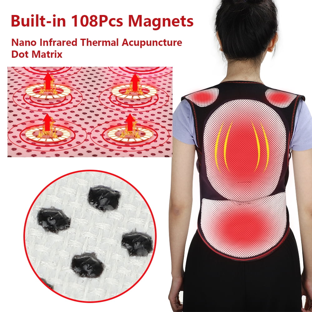 Posture Corrector with 108 Magnets, Pad for Neck Shoulder Massager with 5 Lumbar Support Bars for Office Sedentary Si... - Image 5