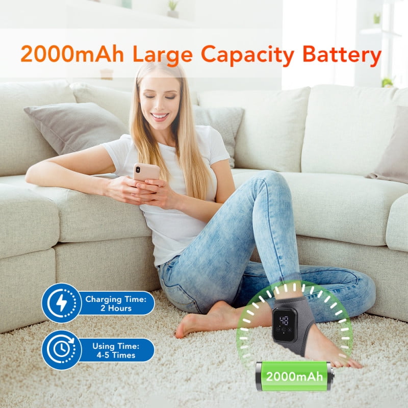 with Heat & Vibration, Portable Foot , 3 Temperature & 3 Intensity Levels, Type-C Charging 2000mAh, 15-Min Auto Off, ... - Image 5