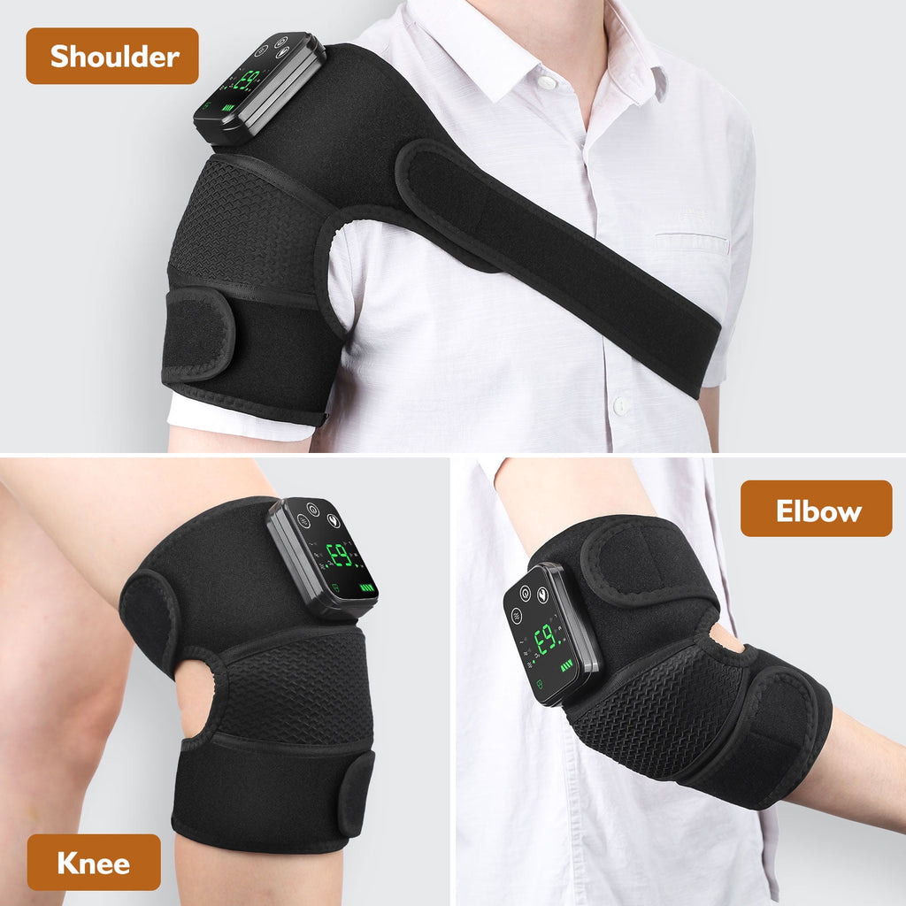 Shoulder Elbow 3-in-1 Vibration , Portable Wireless Heated Brace Wrap Relax for Office, Study - Image 5