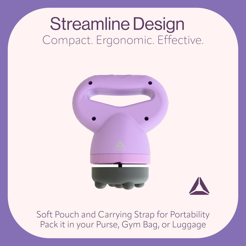 Massager, 4 Intensity Levels, 3 Massage Heads, Comfort Grip, Purply pink, Relieves Muscle Tension, Promotes Relaxation - Image 4