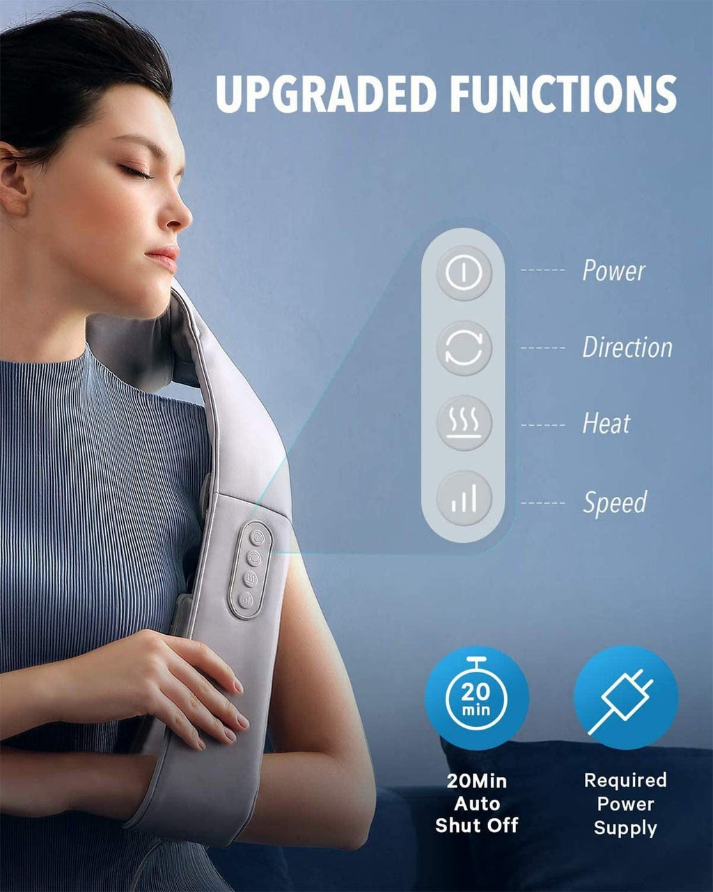 with Heat, Shiatsu Deep Tissue Kneading for Muscle Pain Relax Relief, Christmas Gifts Ideal Gift for Men and Women - Image 5