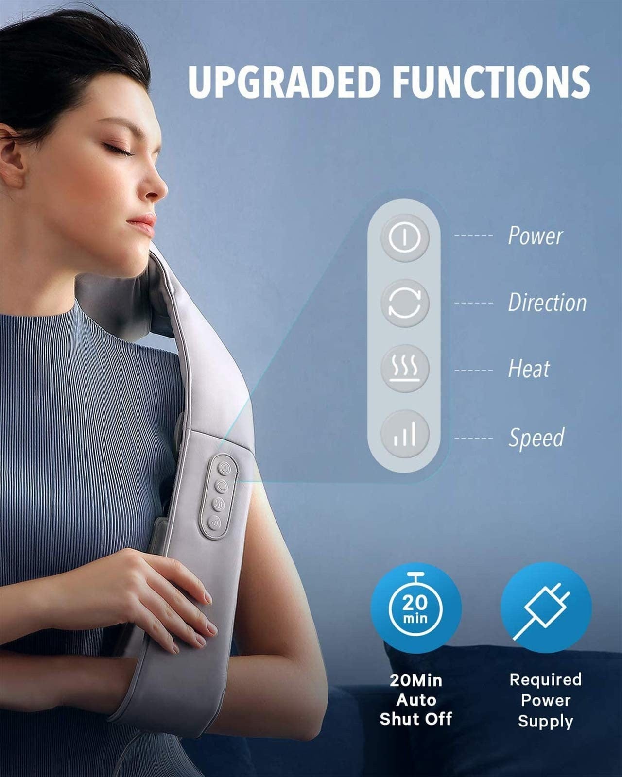 with Heat, Shiatsu Deep Tissue Kneading for Muscle Pain Relax Relief, Christmas Gifts Ideal Gift for Men and Women - Image 5