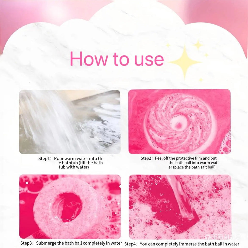 Bath Bomb With Wooden Stick Mild Fruity Formula Rich Foam For Home Spa Relaxation And Gifting - Image 4