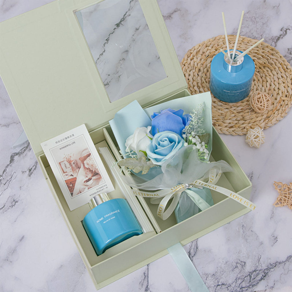 Gift Set for Women - Rose Essential Oil & Bouquet Basket,Gifts for Mom/Wife,Relaxing Self-Care Package with Premium L... - Image 4