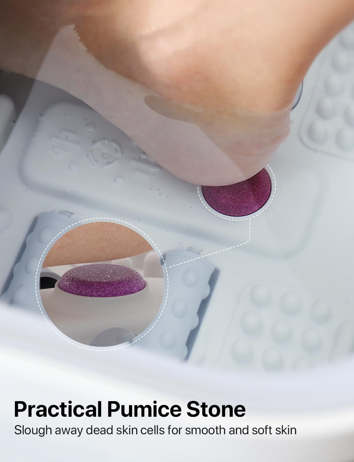 Spa with Massager and Heat, Bubble Bath Tub with 6 Massage Rollers, Soak Tub with Heater - Image 5