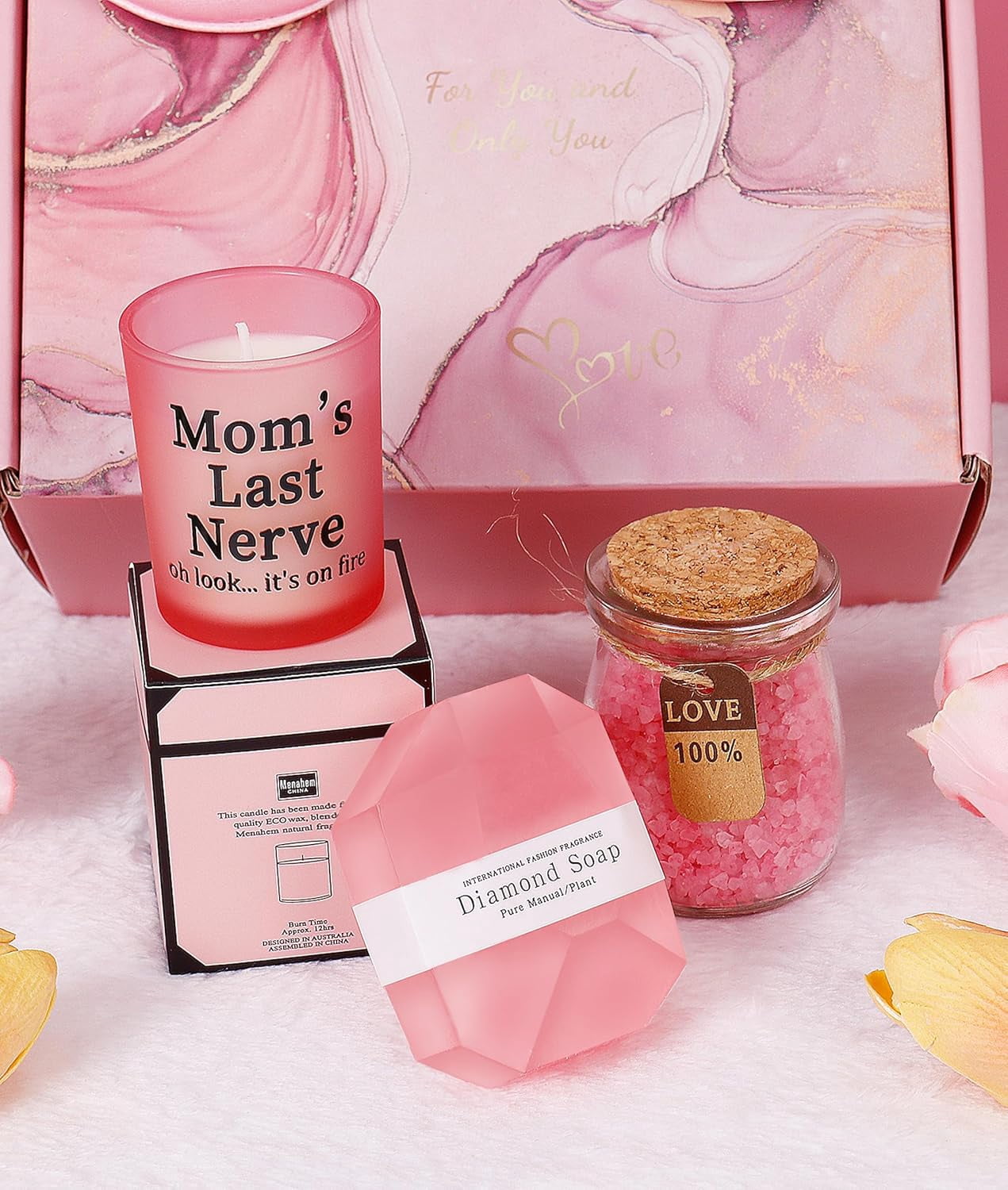 & Gifts for Mom, Women & Friends - Relaxing Spa Gift Basket with Tumbler & Candle Set - Image 2