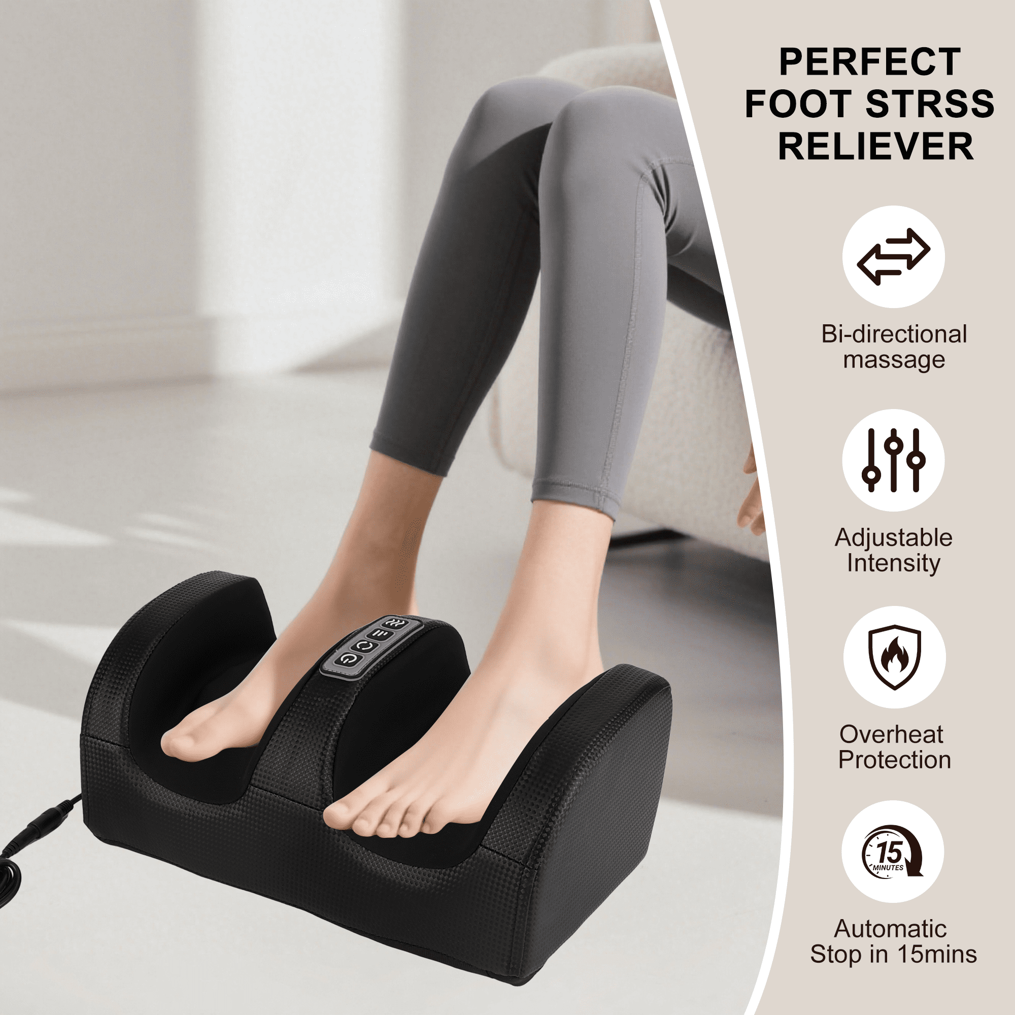 Machine with Heat, and Calf with Massage Roller, Deep Tissue for Plantar Fasciitis, Pain Relief, Promotes Blood Circu... - Image 2