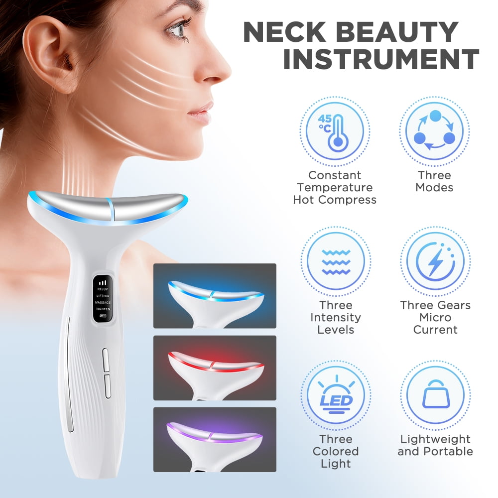 Micro-current Three-color Light Firming and Rejuvenating Skin Ion Importer Facial Lifting for Lines and USB Charging - Image 3