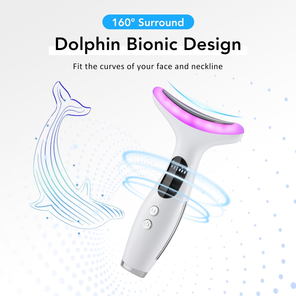 7 LED Colors Neck & Face Lifting Massager with Heat and Vibration,Skin Tightening Facial Beauty Device,Portable Micro... - Image 5