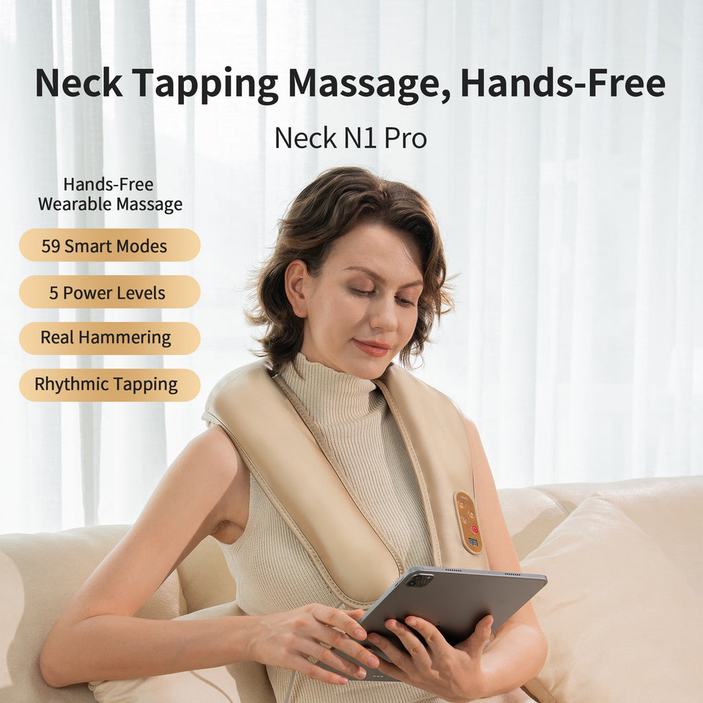pro Neck Shoulder Massager Deep Muscle 59 Modes 5 Massage Levels for Relax, Gift - Image 2