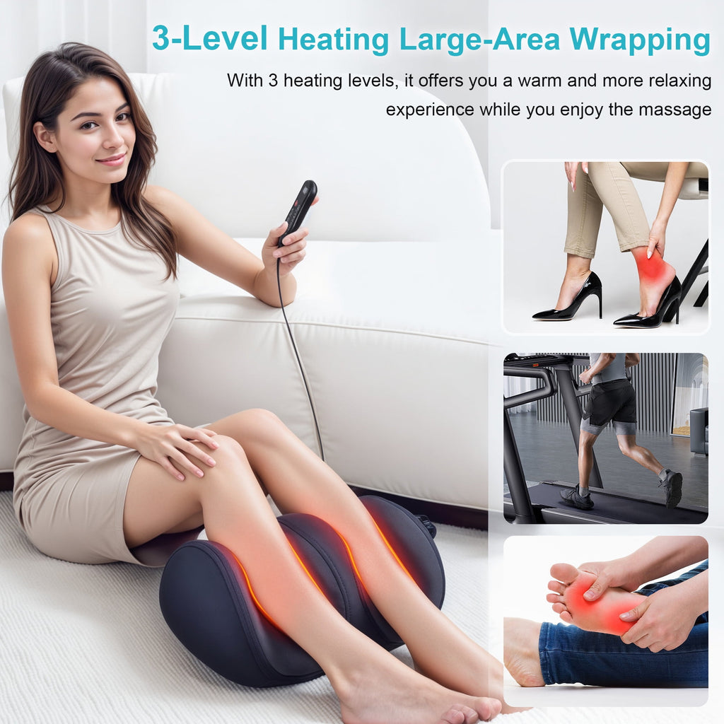 Massager Machine with Heat, and Calf Massager for Plantar Fasciitis, neuropathy,Pain Relief, Gifts for Women & Men - Image 4