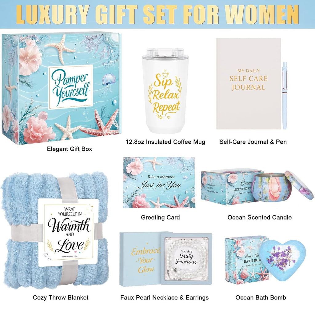for Women Get Well Soon Gift Baskets, Unique Birthday Spa Package, Relaxing Christmas Stocking Stuffers for Women Gif... - Image 2