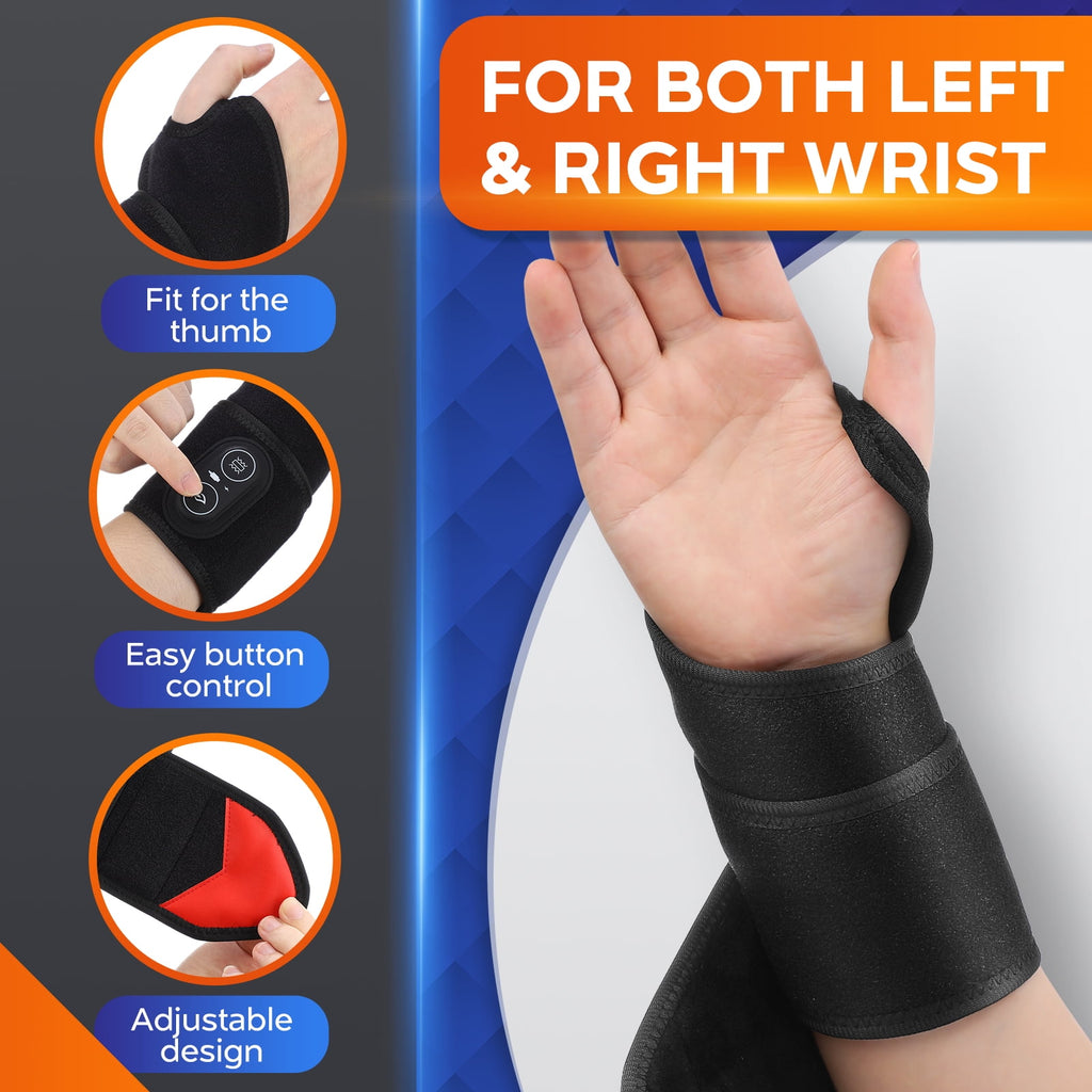 Pad Wrap, Heated Brace with Vibration, 3 Heats and Vibrations Modes, Heated and Hand Massager, Versatile Pad for , Ha... - Image 2