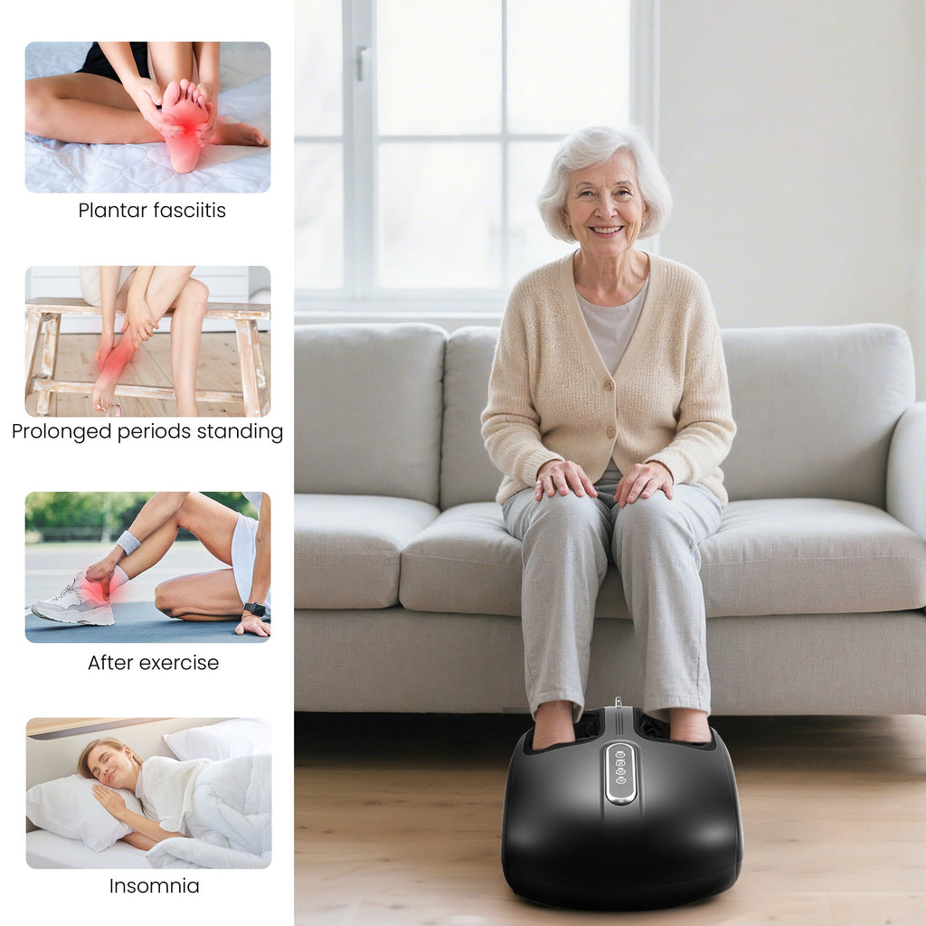 with Heat,Shiatsu with Remote,Birthday Gifts for Women Mom Men Dad,Black - Image 6