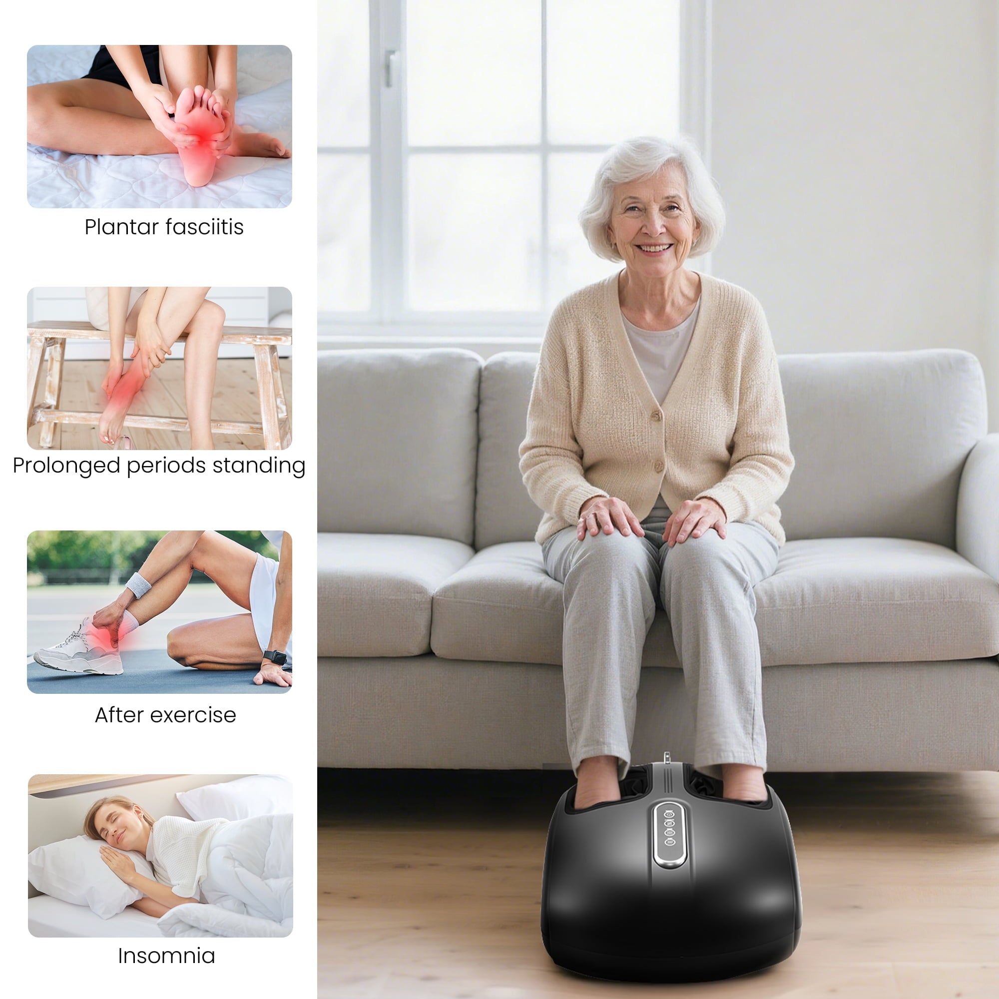 with Heat,Shiatsu with Remote,Birthday Gifts for Women Mom Men Dad,Black - Image 6