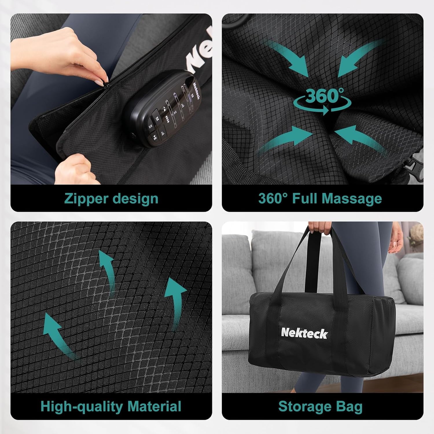 Recovery System, Cordless Air Compression Massage, Rechargeable Portable Full Boots for Circulation and Pain Relief- ... - Image 6
