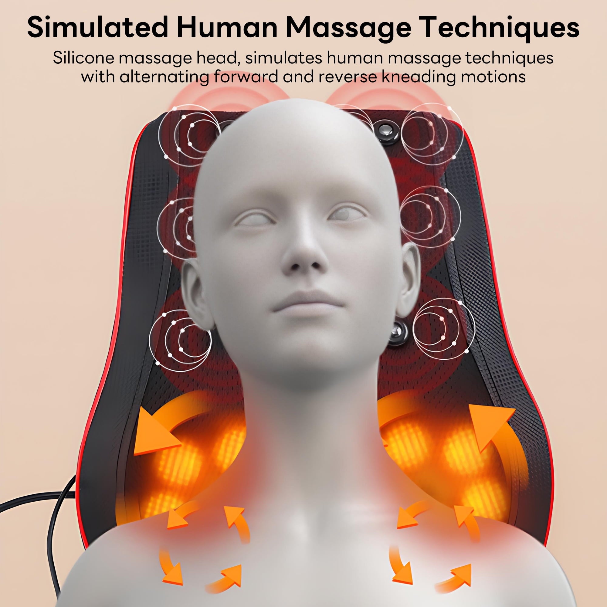 and Back Massager with Heat & Vibration, 20-Node 3D Shiatsu Kneading Massage Pillow with Remote for Full-Body Use Hom... - Image 3