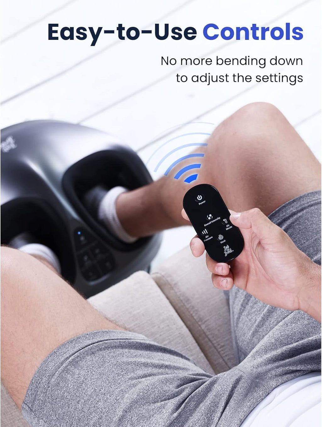 Shiatsu Foot Massager with Heat Remote, Deep Kneading Therapy with 4 Level, Improve Foot Wellness, Fits Feet up to Me... - Image 4