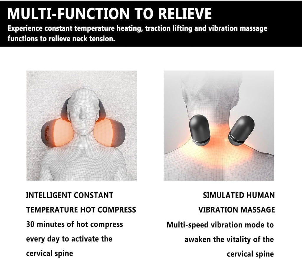 3-in-1 Neck Massager & Relaxer with Heat, Deep Comfort Massage, Neck Stretcher for Gentle Daily Relaxation - Image 2