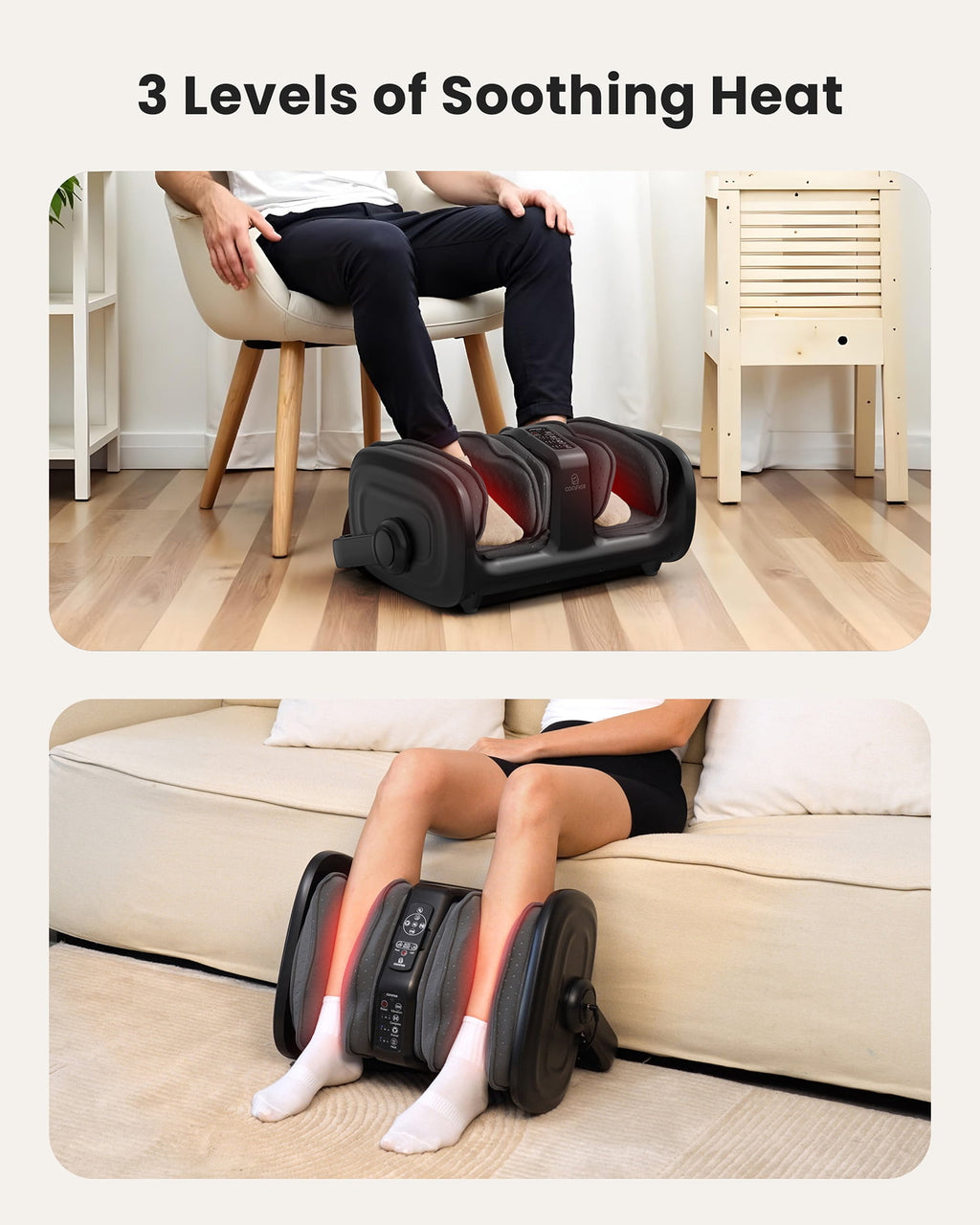 with Heat, 3 in 1 Feet Massage Machine for Neuropathy Plantar Fasciitis Circulation, Gifts - Image 4
