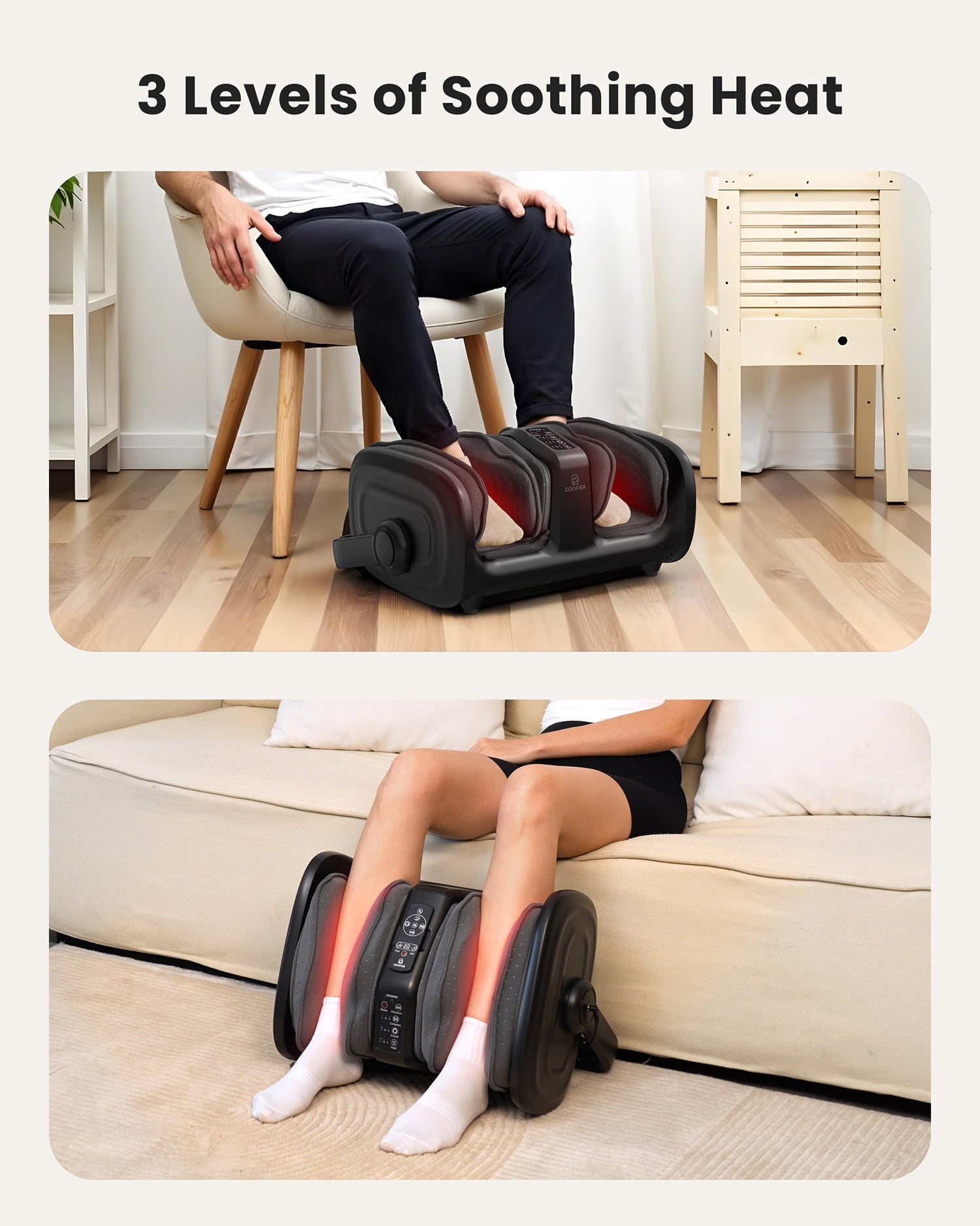 with Heat, 3 in 1 Feet Massage Machine for Neuropathy Plantar Fasciitis Circulation, Gifts - Image 4
