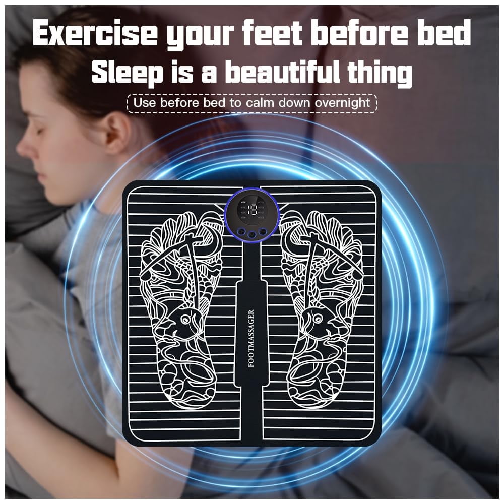 Massager Muscle Relaxation Electric Massager Mat Pad for Neuropathy Stimulator Feet Circulation Pain Relief,Plantar F... - Image 4