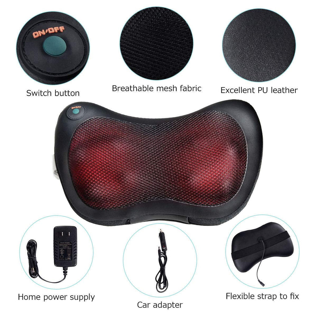 and Neck Massager with Heat, Deep Tisctric Massage Pillow for ,Shoulders,Legs,Foot,Body Musclesue Kneading - Image 3