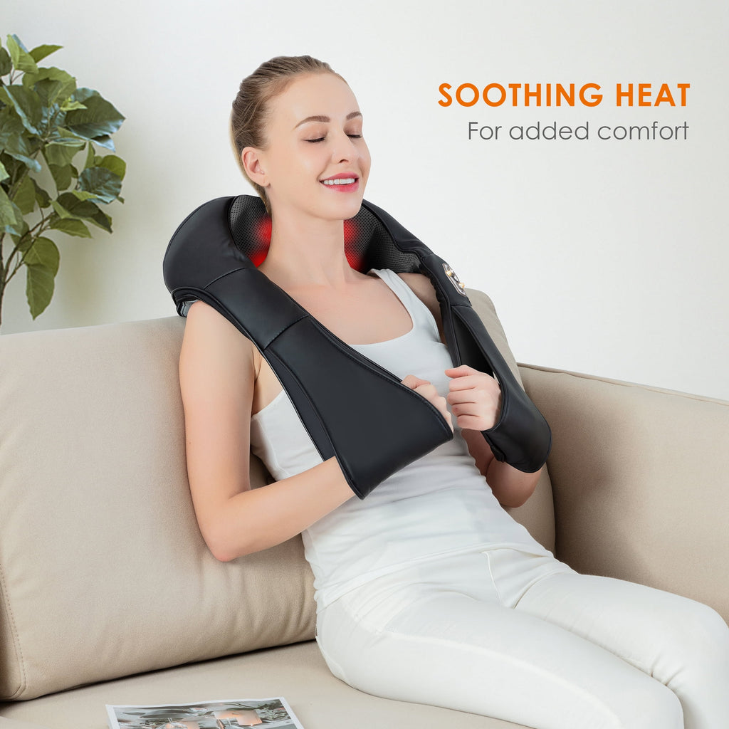 Neck Massager with Heat, 4D Deep Kneading Back Massager Gifts for Men Women - Image 4