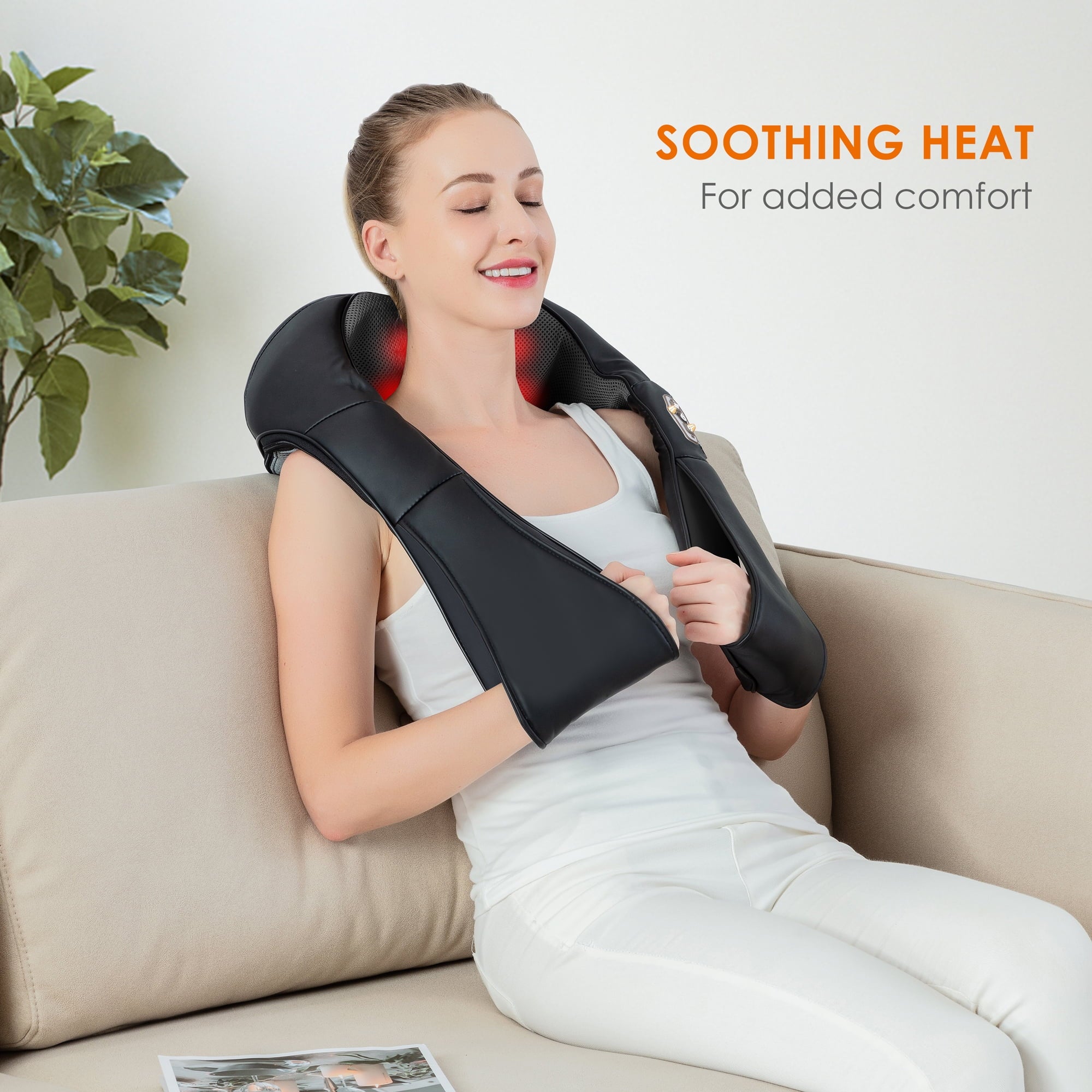 Neck Massager with Heat, 4D Deep Kneading Back Massager Gifts for Men Women - Image 4