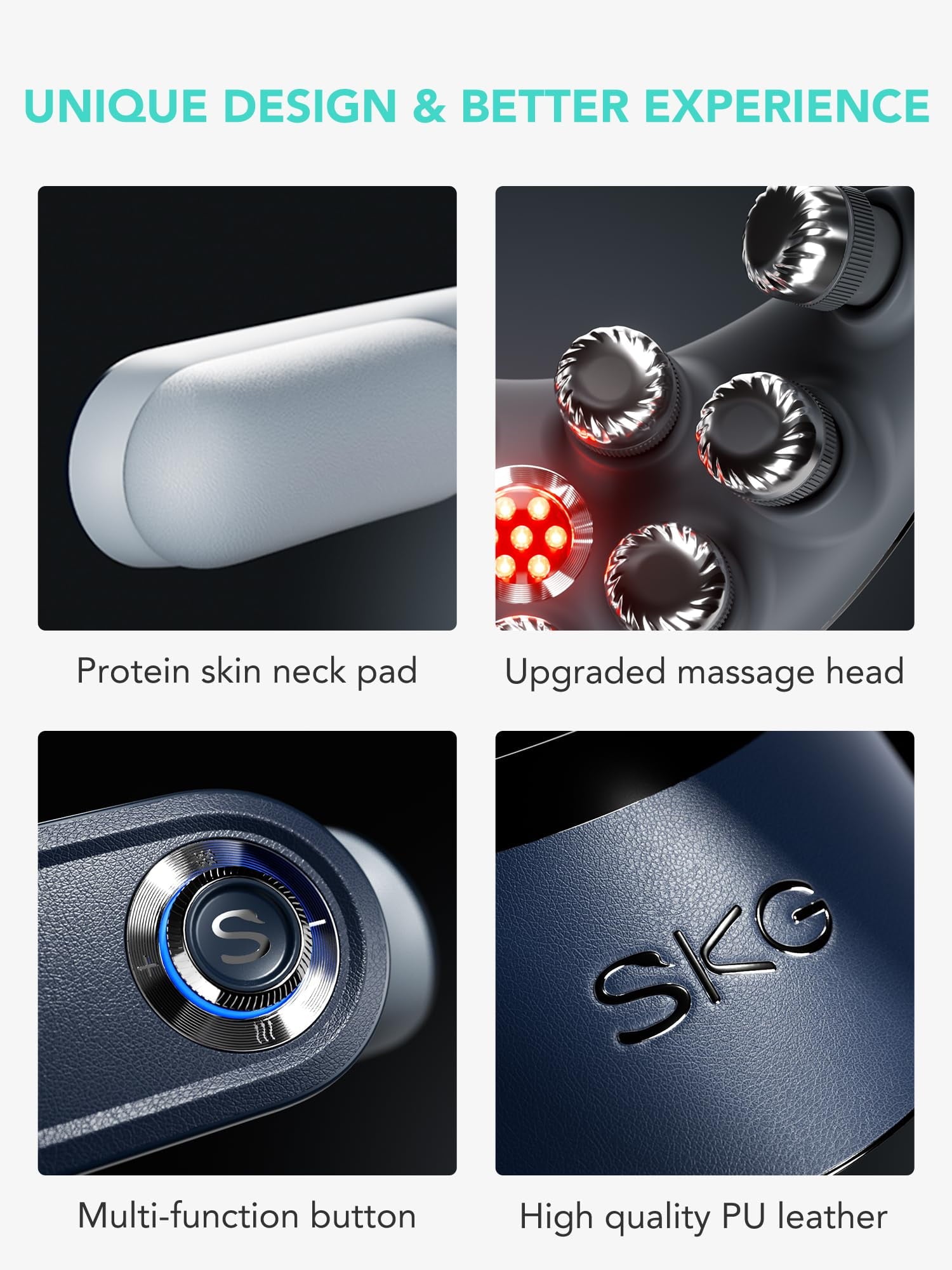 Massager for Pain Relief, 9D Deep Tissue Foldable Electric Massager with Heat & Vibration, Portable Gift for Men & Women - Image 5
