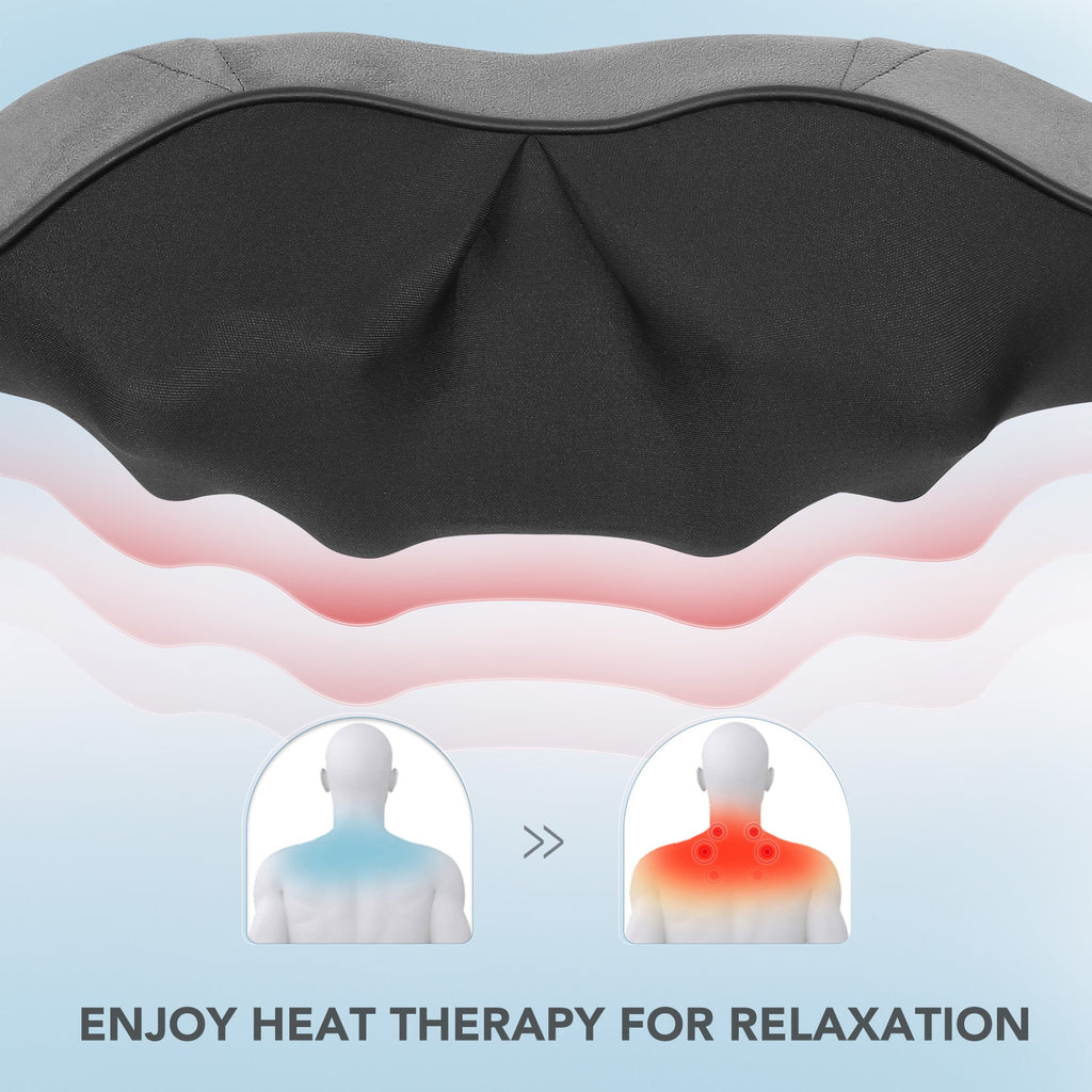 and Shoulder Massager with Heat, 3D Deep Tissue Kneading Rechargeable Massager for Home Office Gray - Image 4