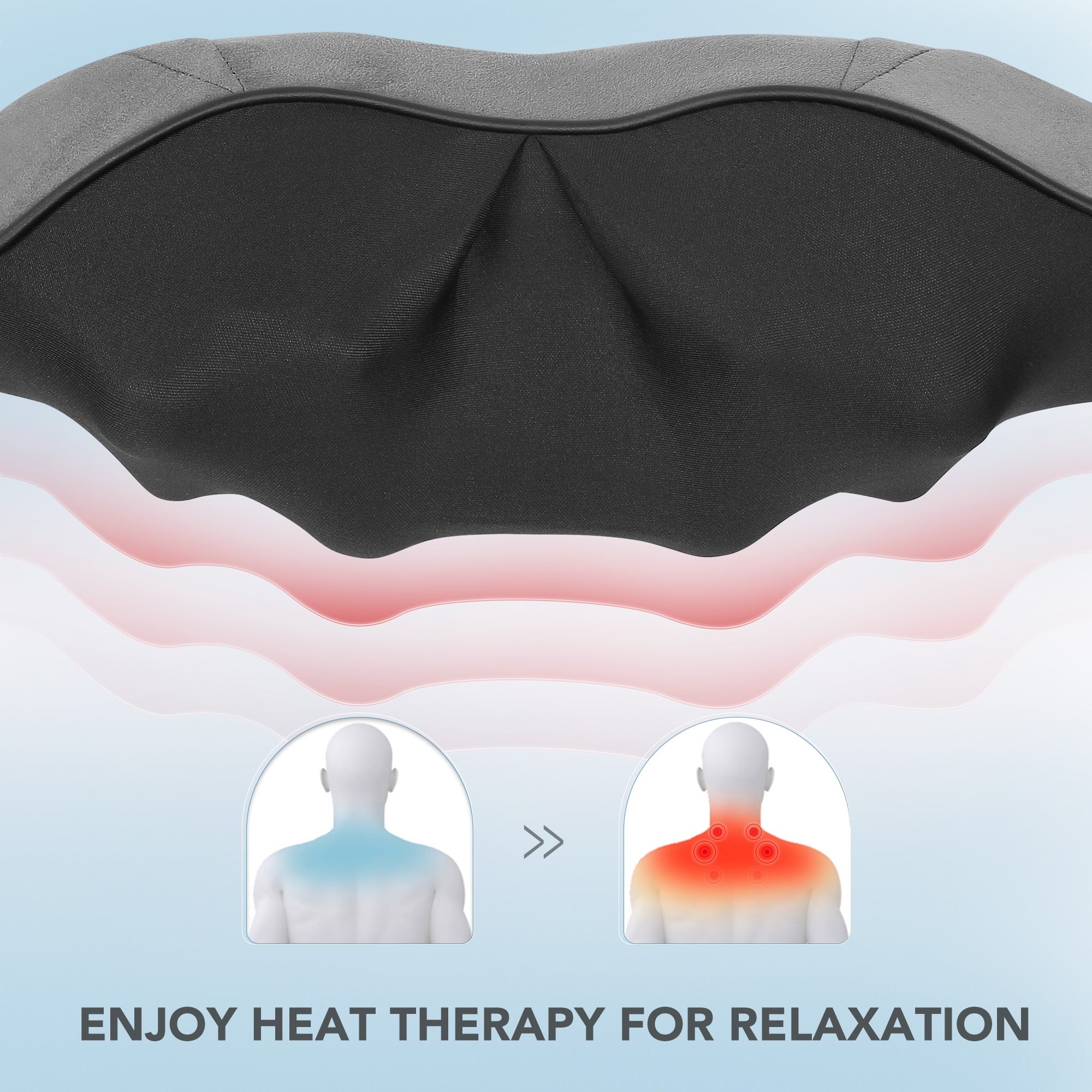 and Shoulder Massager with Heat, 3D Deep Tissue Kneading Rechargeable Massager for Home Office Gray - Image 4