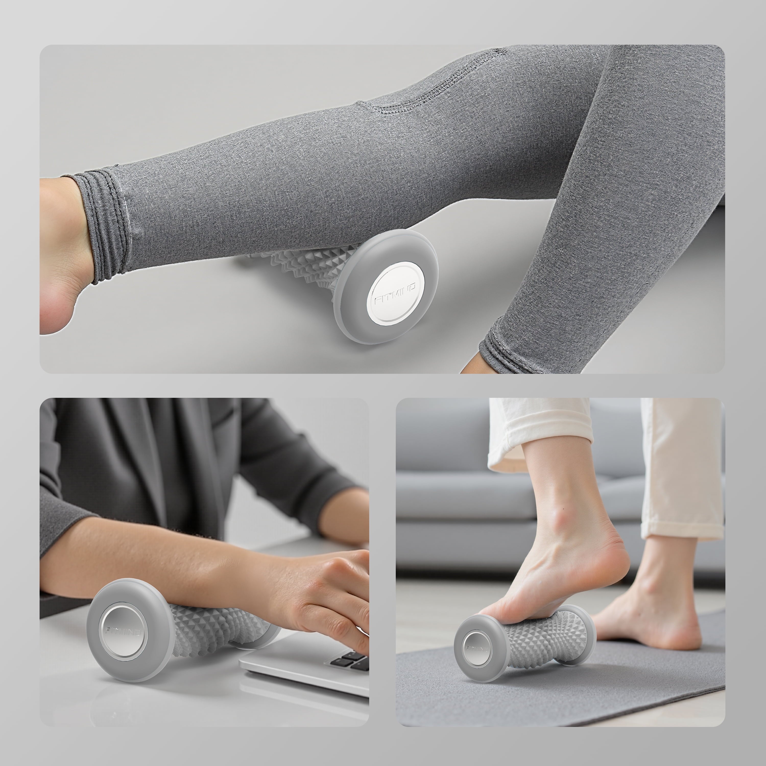 Massager for Plantar Fasciitis, Arch and Heel Pain Relief, Grey - Image 2
