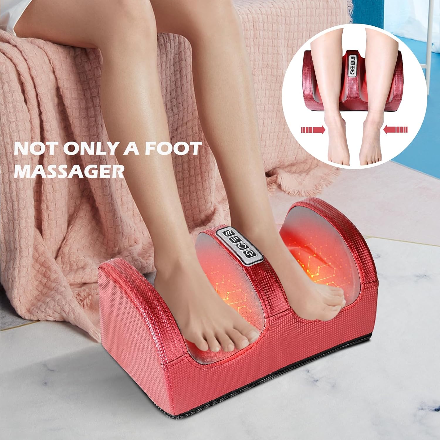 Massager with Heat, and Calf Massager with Massage Roller Chronic Nerve Pain Therapy Spa for Leg Calf Ankle, Gifts fo... - Image 2