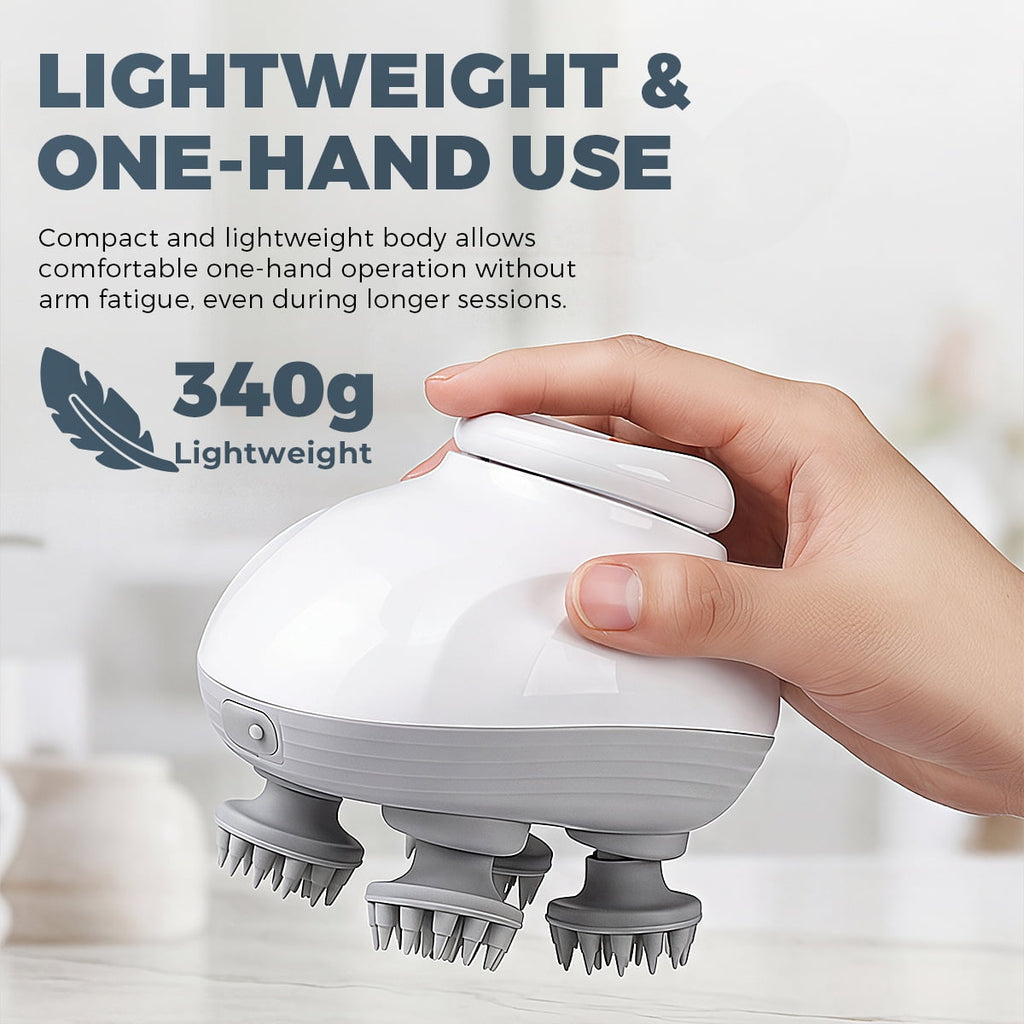 Electric Scalp Massager, Cordless Waterproof Head Massager with Kneading Nodes, Handheld Hair Shampoo Brush for Deep ... - Image 5
