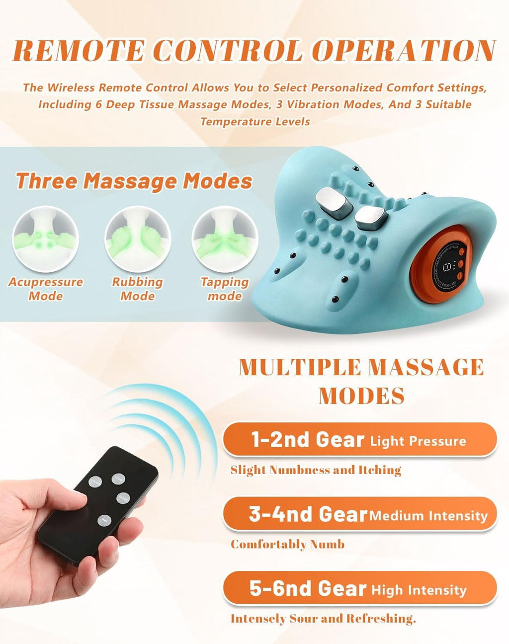 4 In1 , with Heat & Comfortable Stretching, Adjustable Intensity for Neck & Shoulder Relaxation at Home,Office,Travel - Image 4