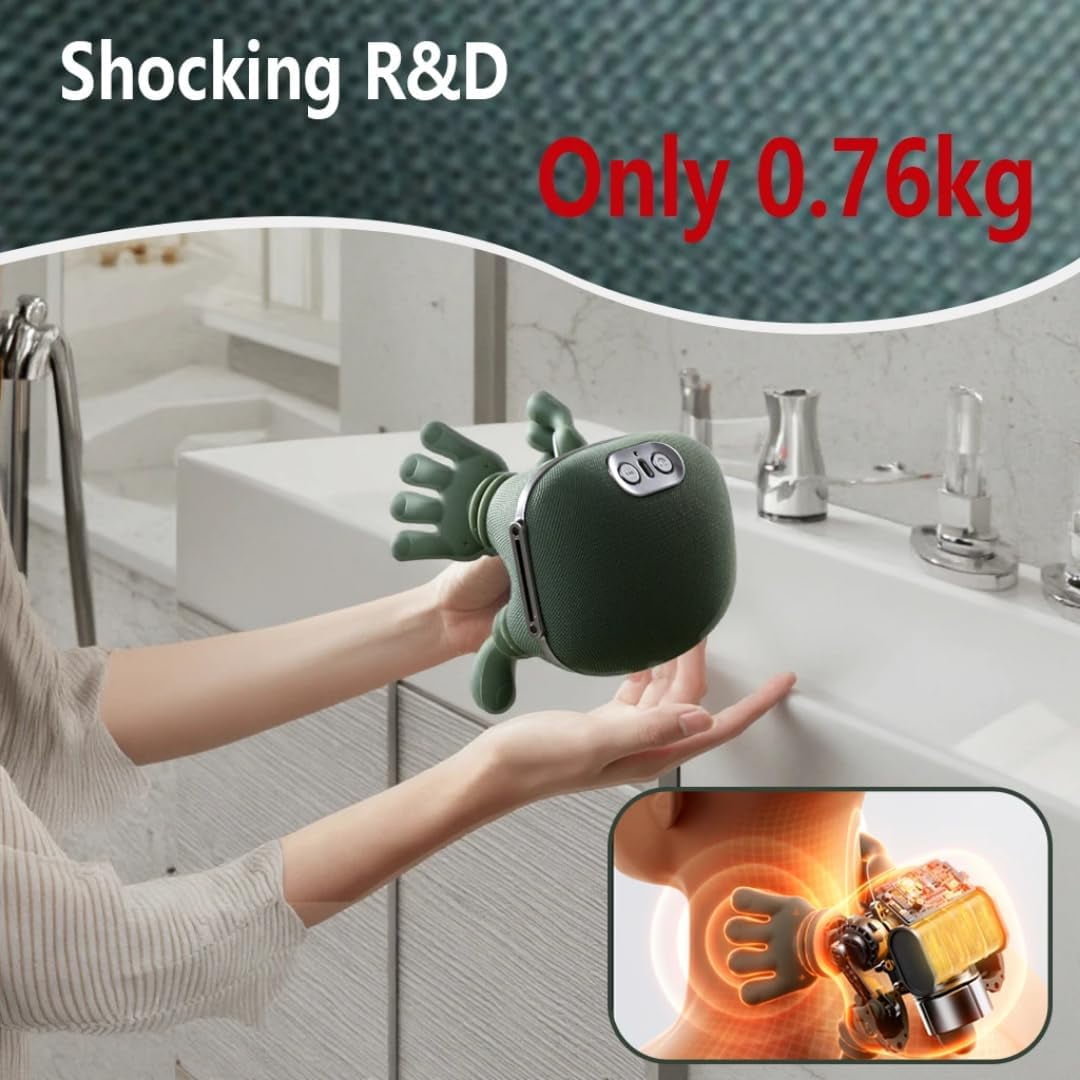 Portable Shiatsu and Back , Electric Deep Tissue 4D Kneading Massage, Simulated Human Hand Design for Pain Relief and... - Image 5