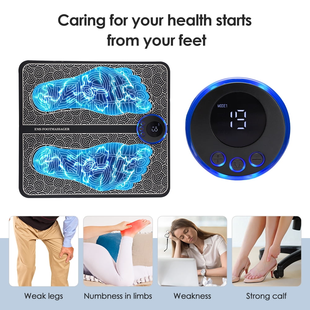 Mat for Neuropathy-Feet with Remote Control, 4 Body Pads, 2-in-1 Back & Legs Massage with 8 Modes, 19 Levels - Image 2